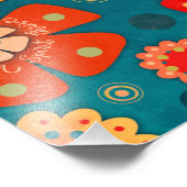 Thrive Inspirerend Hart Bloemen  Foto Afdruk (Hoek)