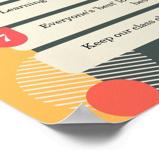 Thrive & Learn: Classroom Rules Poster (bewerkbaar (Hoek)