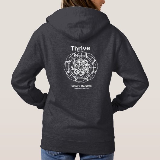Thrive Mantra Mandala Sweatshirt Hoodie (Achterkant)
