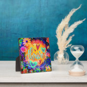 Thrive Whimsical Fun Floral Inspirivity Ezel Fotoplaat (Insitu)