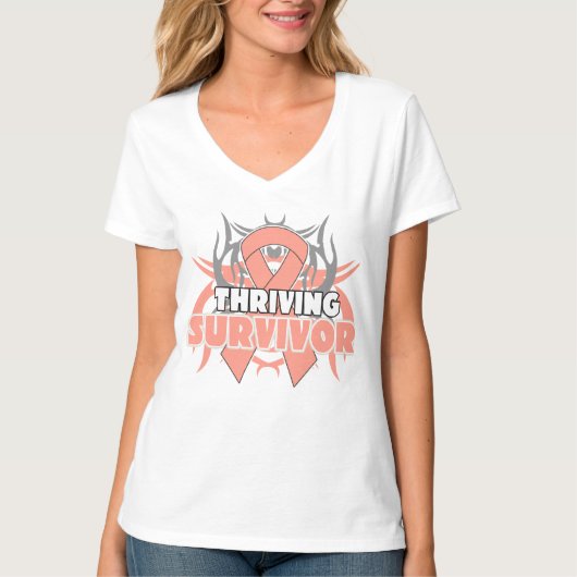 Thriving Endometrial Cancer Survivor T-shirt (Voorkant)