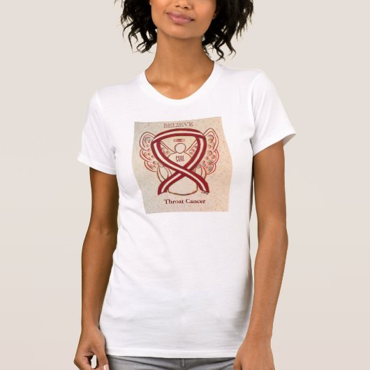 Throat Cancer Awareness Ribbon Angel Custom Shirt (Voorkant)