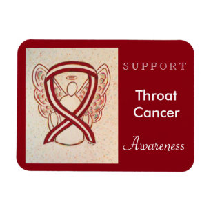 Throat Cancer Awareness Ribbon Angel Magnets Magneet