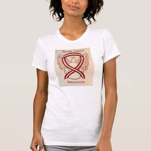 Throat Cancer Awareness Ribbon Angel Shirt (Voorkant)
