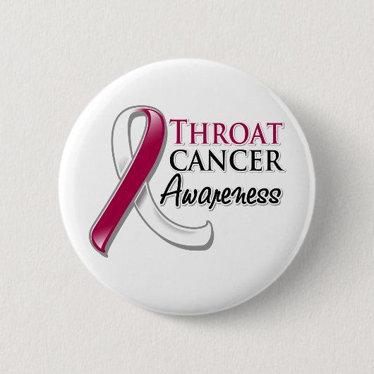Throat Cancer Awareness Ribbon Ronde Button 5,7 Cm (Voorkant)