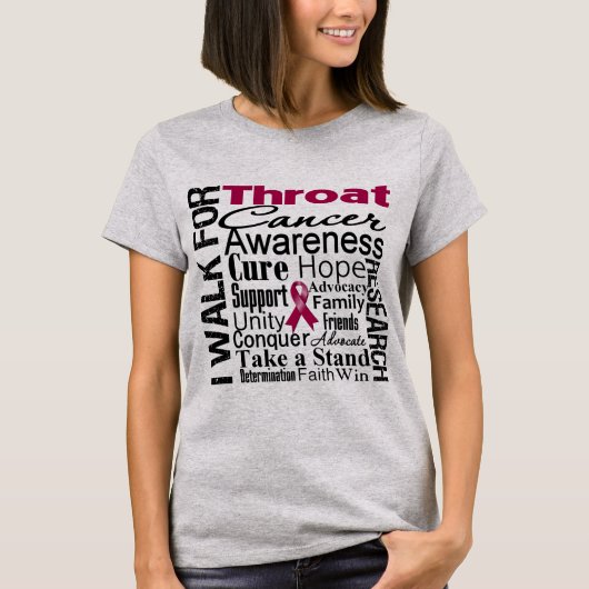 Throat Cancer Awareness Walk T-shirt (Voorkant)