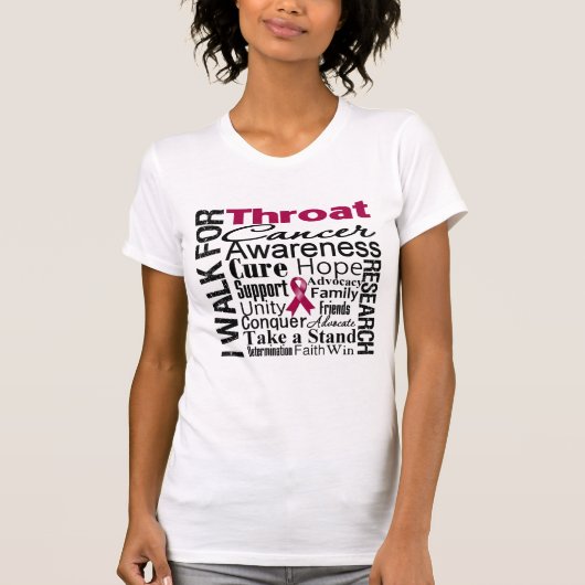 Throat Cancer Awareness Walk T-shirt (Voorkant)