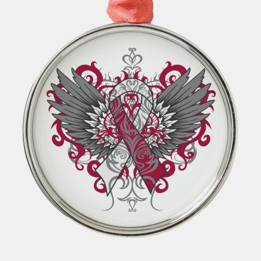Throat Cancer Cool Metalen Ornament (Voorkant)