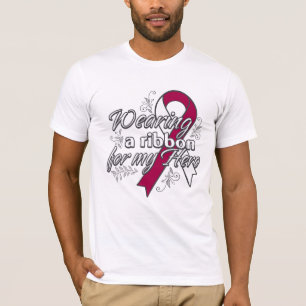 Throat Cancer die een lint draagt voor mijn heldha T-shirt