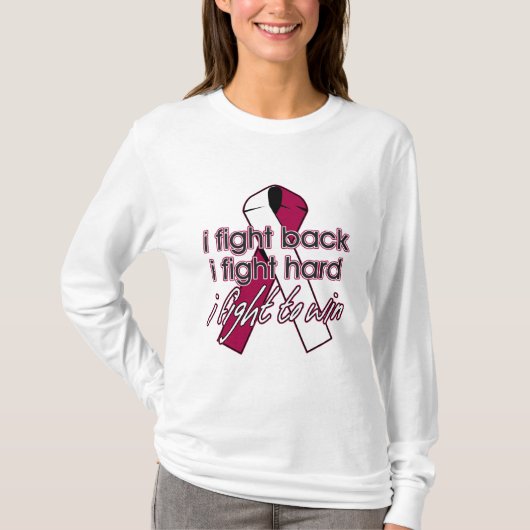 Throat Cancer I vecht terug T-shirt (Voorkant)