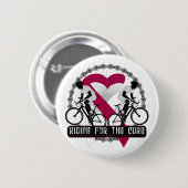 Throat Cancer Riding for the Cure Ronde Button 5,7 Cm (Voorkant /achterkant)