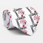 Throat Cancer - Sterker dan kanker Stropdas (Opgerold)
