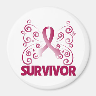 Throat Cancer Survivor Butterfly Magneet