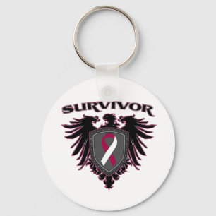 Throat Cancer Survivor Crest Sleutelhanger