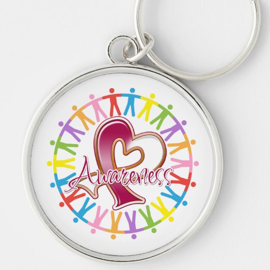Throat Cancer Unite in Awareness Sleutelhanger (Voorkant)