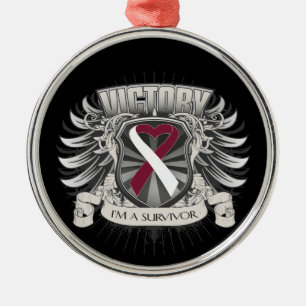 Throat Cancer Victory Metalen Ornament