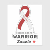 Throat Cancer Warrior Vinyl Sticker (Vel)