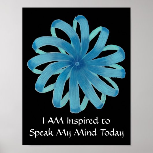 Throat Chakra Art #1 - Zelfexpressie Poster (Voorkant)