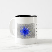 Throat Chakra Coffee mok met bevestigende verklari (Voorkant links)