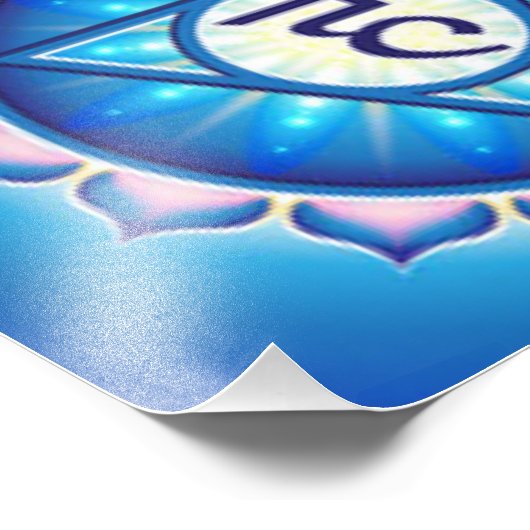 Throat Chakra Foto Afdruk (Hoek)