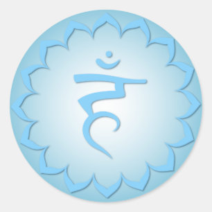 Throat Chakra - Light Blue Ronde Sticker