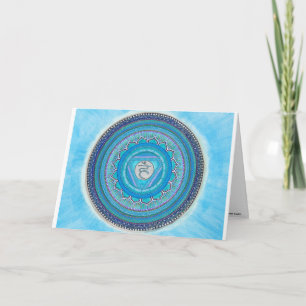 Throat Chakra Mandala Wenskaarten Kaart