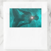 Throat Chakra Vishuddha Rechthoekige Sticker (Tas)