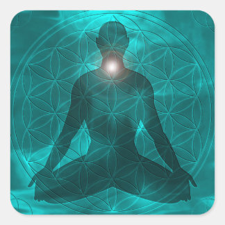 Throat Chakra Vishuddha Vierkante Sticker