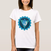 Throat Chakra Visuddha Dames T-shirt, Wit T-shirt (Voorkant)
