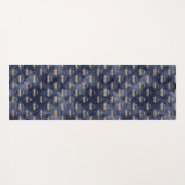 Throat Chakra Yoga Mat | Blue Lotus Alignment (Achterkant (horizontaal))