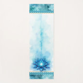 Throat Chakra Yoga Mat | Blue Lotus Alignment (Voorkant)