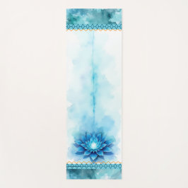 Throat Chakra Yoga Mat | Blue Lotus Alignment