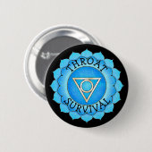 THROAT COMMUNICATION BLUE Chi Chakra Button (Voorkant /achterkant)