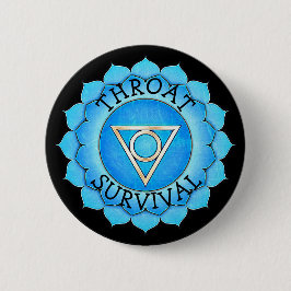 THROAT COMMUNICATION BLUE Chi Chakra Button