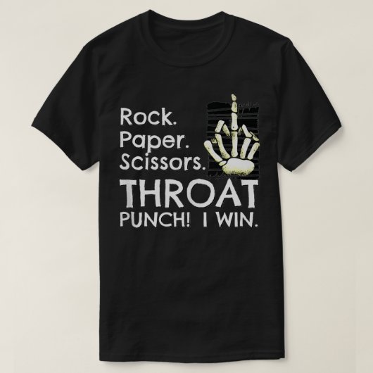 Throat Punch Rock Paper Scissors geïnspireerd op R T-shirt (Design voorkant)
