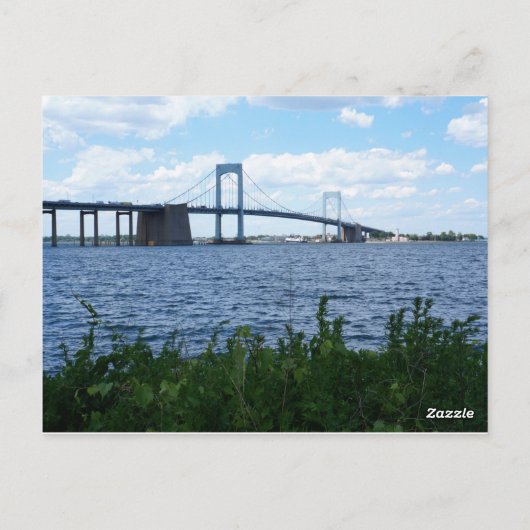 Throgs Neck Bridge Queens New York Briefkaart (Achterkant)