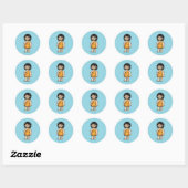 Throk holbewoner ronde sticker (Vel)