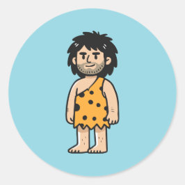 Throk holbewoner ronde sticker
