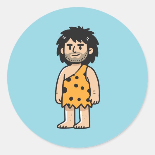 Throk holbewoner ronde sticker (Voorkant)