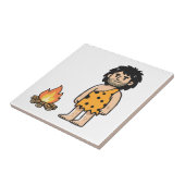 Throk Holbewoner & Vuur Tegeltje (Zijkant)