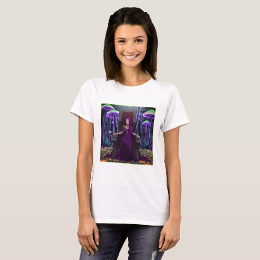 Throne of the Glowing mushrooms T-shirt (Voorkant volledig)