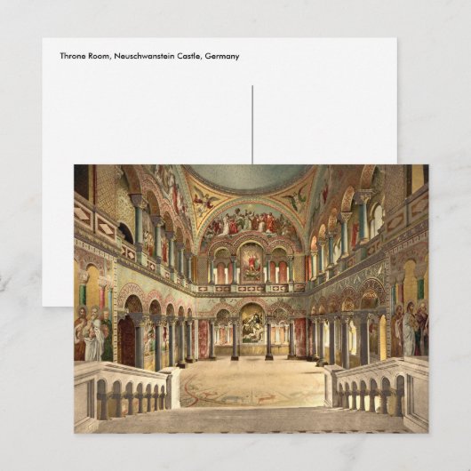 Throne Room, Neuschwanstein Castle, Duitsland Briefkaart (Voorkant / Achterkant)