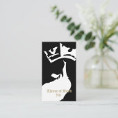 Throne White op zwart Visitekaartje (Staand voorkant)