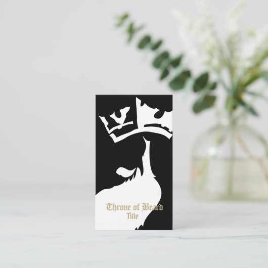 Throne White op zwart Visitekaartje (Staand voorkant)