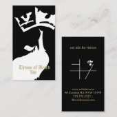Throne White op zwart Visitekaartje (Voorkant / Achterkant)