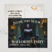 Throned Demon Queen in kaarslicht - Uitnodiging (Voorkant / Achterkant)