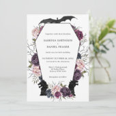 Thrones Dragon Middeleeuwse Gotische bruiloft uitn Kaart (Staand voorkant)