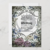 Thrones Dragon Wedding Medieval Gothic Parchment Kaart (Voorkant)