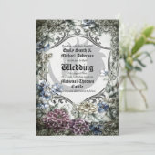 Thrones Dragon Wedding Medieval Gothic Parchment Kaart (Staand voorkant)