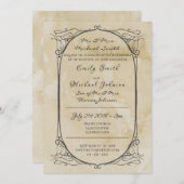 Thrones Wedding Invitation Medieval Dragon Royal Kaart (Voorkant / Achterkant)